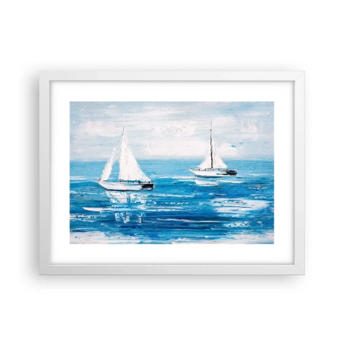 Poster in einem weißen Rahmen - Mit Freund an der Seite - 40x30 cm