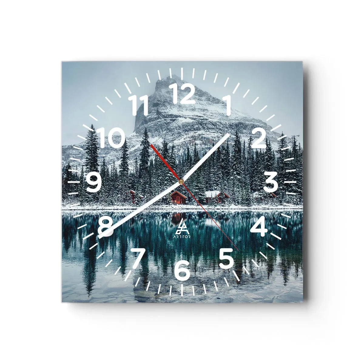 Wanduhr - Glasuhr - Kanadischer Rückzug - 40x40 cm