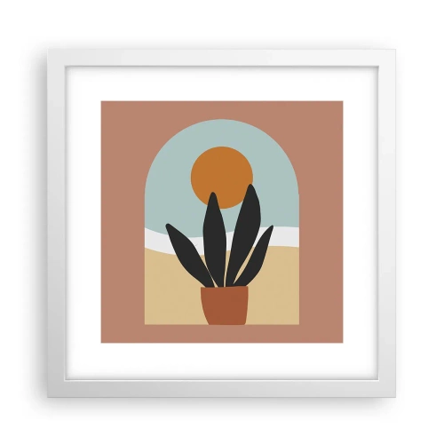 Poster in einem weißen Rahmen - Kleine Freuden - 30x30 cm