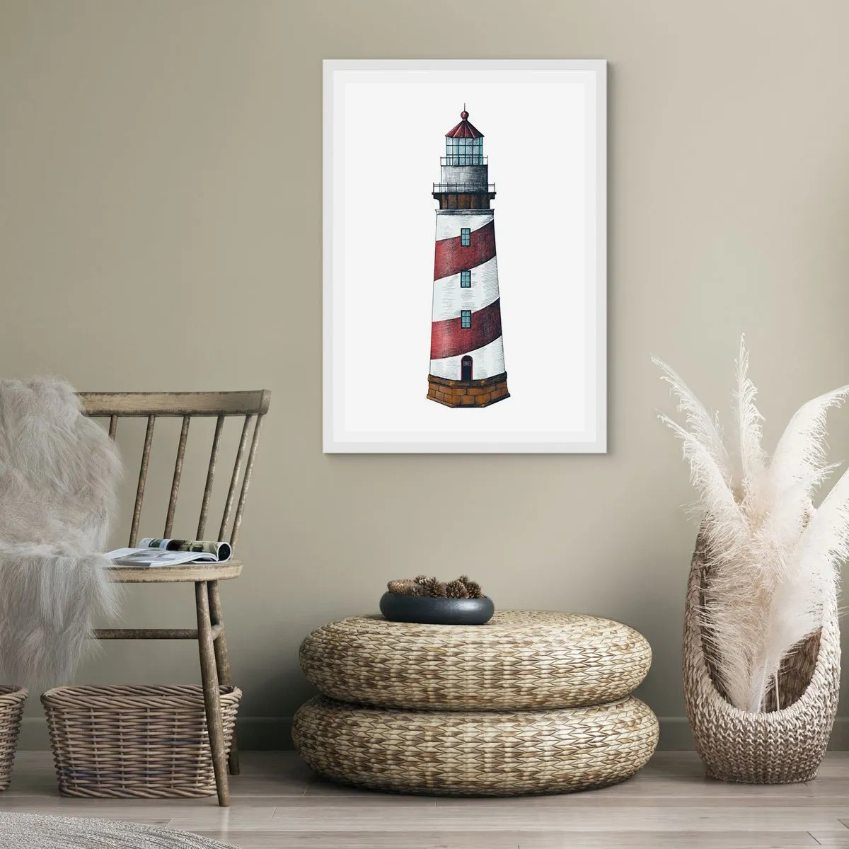 Poster in einem weißen Rahmen - Immer auf der Hut - 30x40 cm