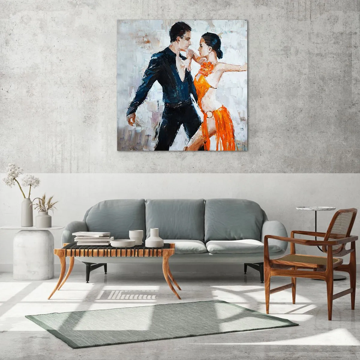 Glasbild - Bild auf glas - Schmutziges Tanzen - 70x70 cm