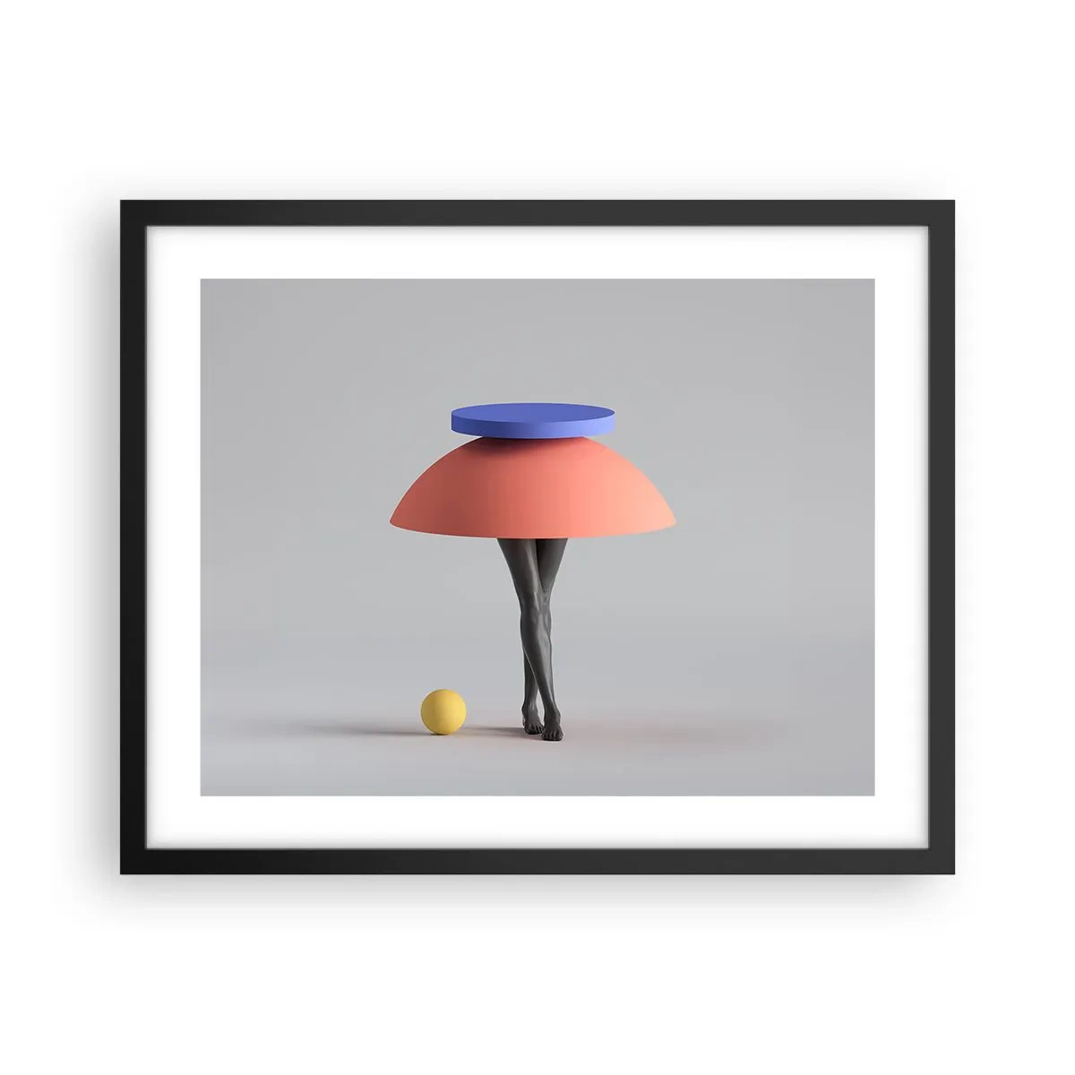 Poster in einem schwarzem Rahmen - Surrealistische Komposition - 50x40 cm