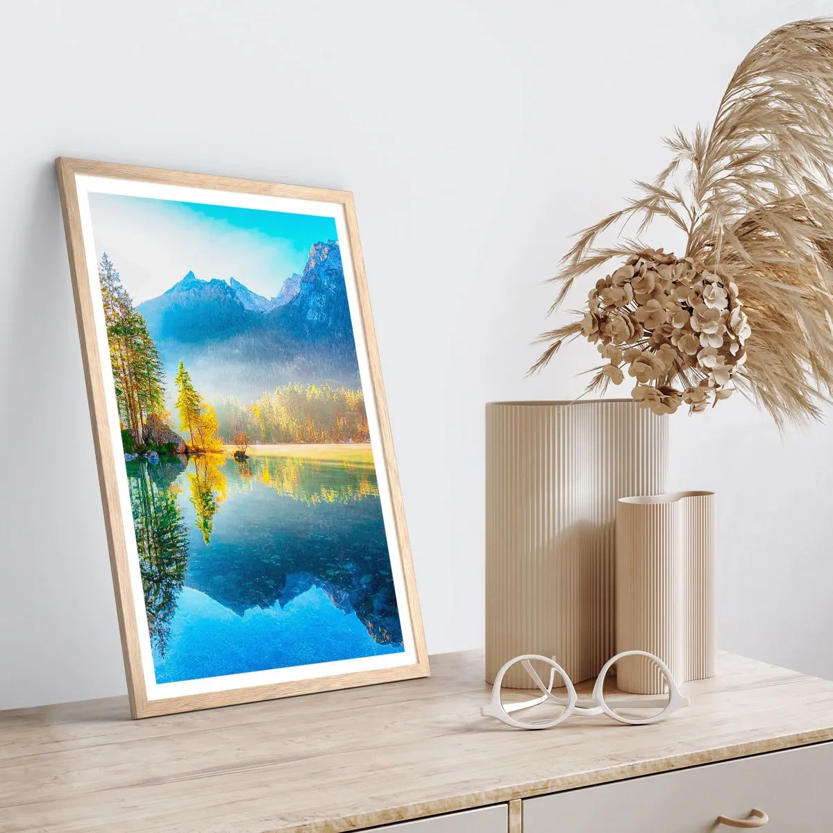 Poster in einem Rahmen aus heller Eiche - Majestät und Süße - 40x50 cm