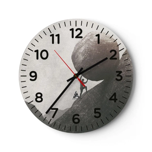 Wanduhr - Glasuhr - Ich glaube wider alle Hoffnung - 30x30 cm