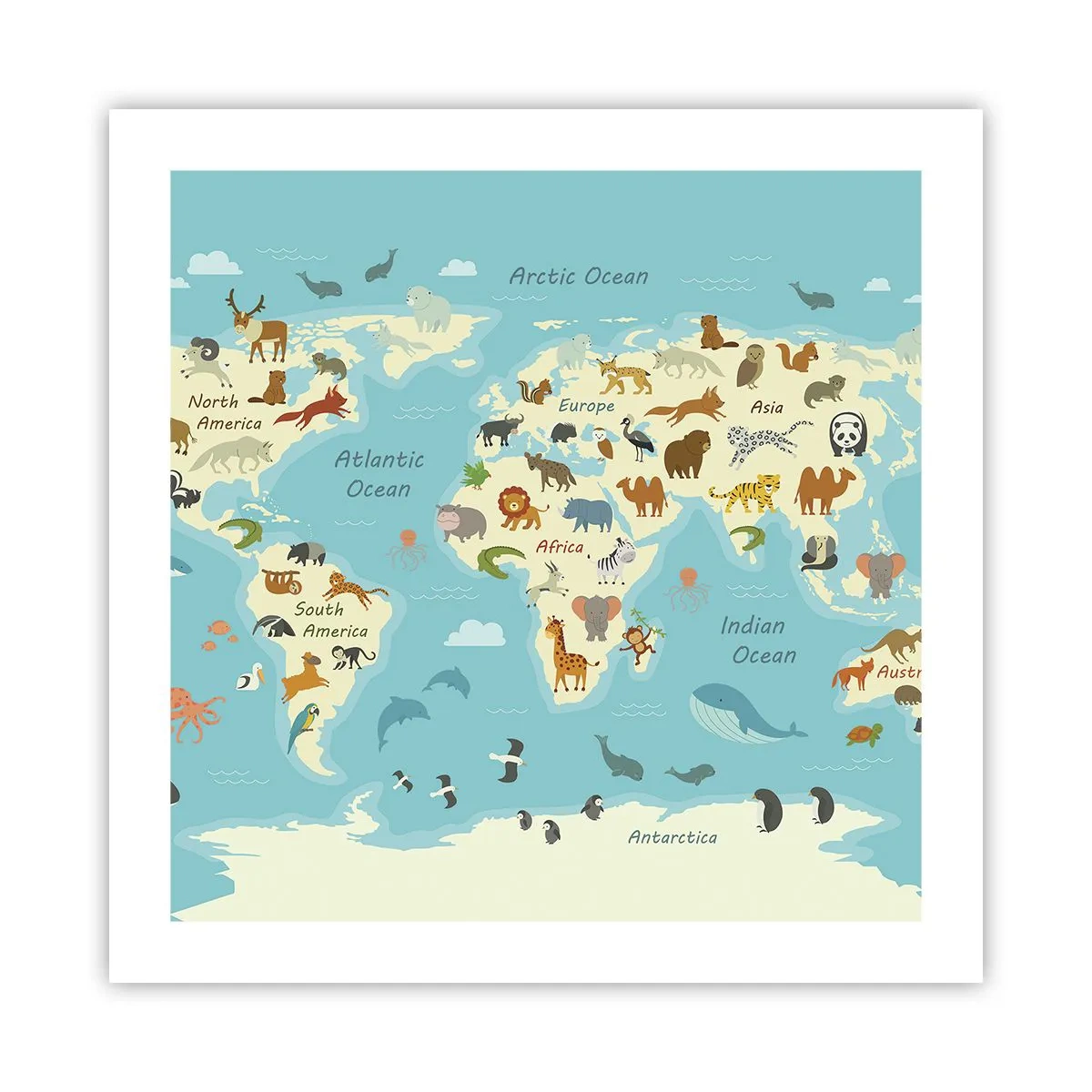 Poster - Gute Nachbarn - 50x50 cm