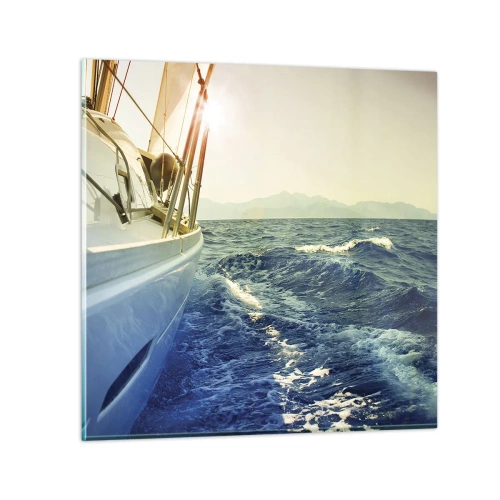 Glasbild - Bild auf glas - Auf ins Abenteuer - 30x30 cm