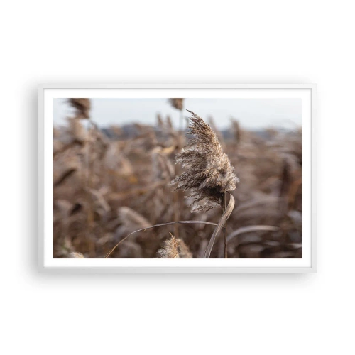 Poster in einem weißen Rahmen - Zeit, mit dem Wind zu gehen - 91x61 cm