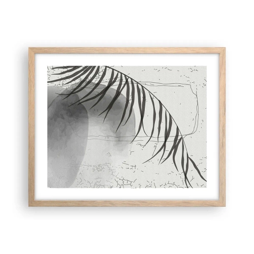 Poster in einem Rahmen aus heller Eiche - Subtile Exotik der Natur - 50x40 cm