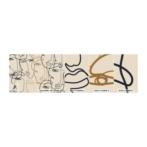 Fototapeten Muster Selbstklebend Deluxe Sticker - Das Porträt wird multipliziert - Abstraktion, Gesicht, Grafik - 100x30 cm