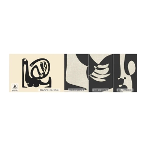 Fototapeten Muster Premium Canvas - Fast wie Picasso - Abstraktion, Stück, Grafik - 100x30 cm