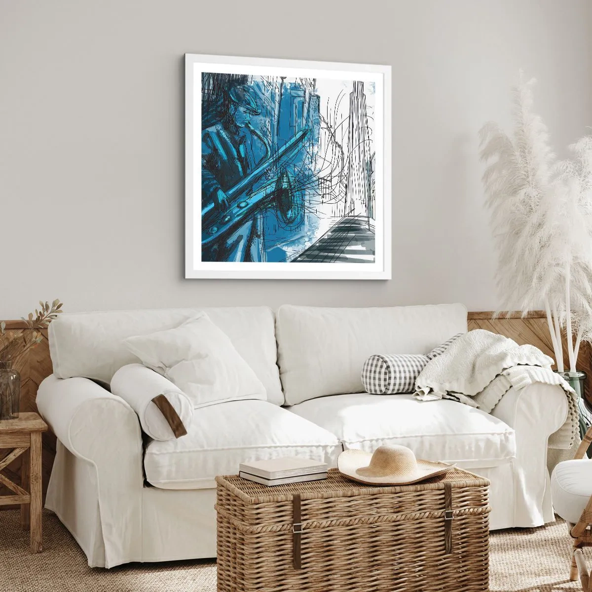 Poster in einem weißen Rahmen - Urbane Rhapsodie - 30x30 cm