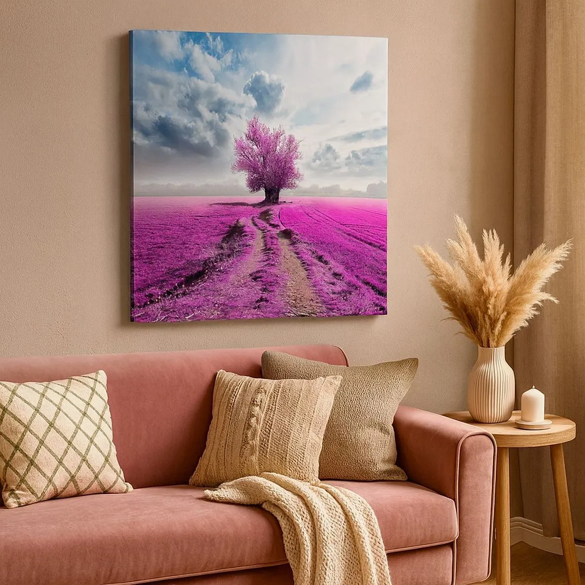 Bild auf Leinwand - Leinwandbild - Heide - Wildnis - 30x30 cm