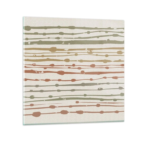 Glasbild - Bild auf glas - Musikalische Notation von Farben - 30x30 cm