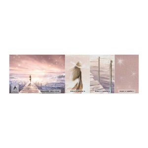 Fototapeten Muster Premium Canvas - Im Licht eines Traums - Landschaft, Frau, Meer - 100x30 cm