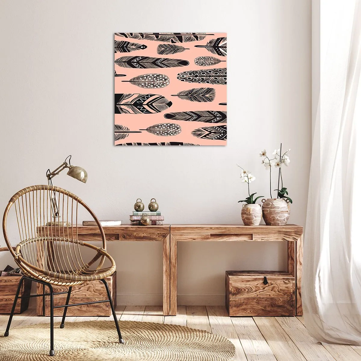 Bild auf Leinwand - Leinwandbild - Indische Sammlung - 40x40 cm