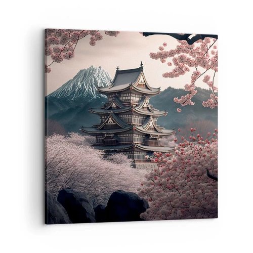 Bild auf Leinwand - Leinwandbild - Land der Kirschblüten - 60x60 cm