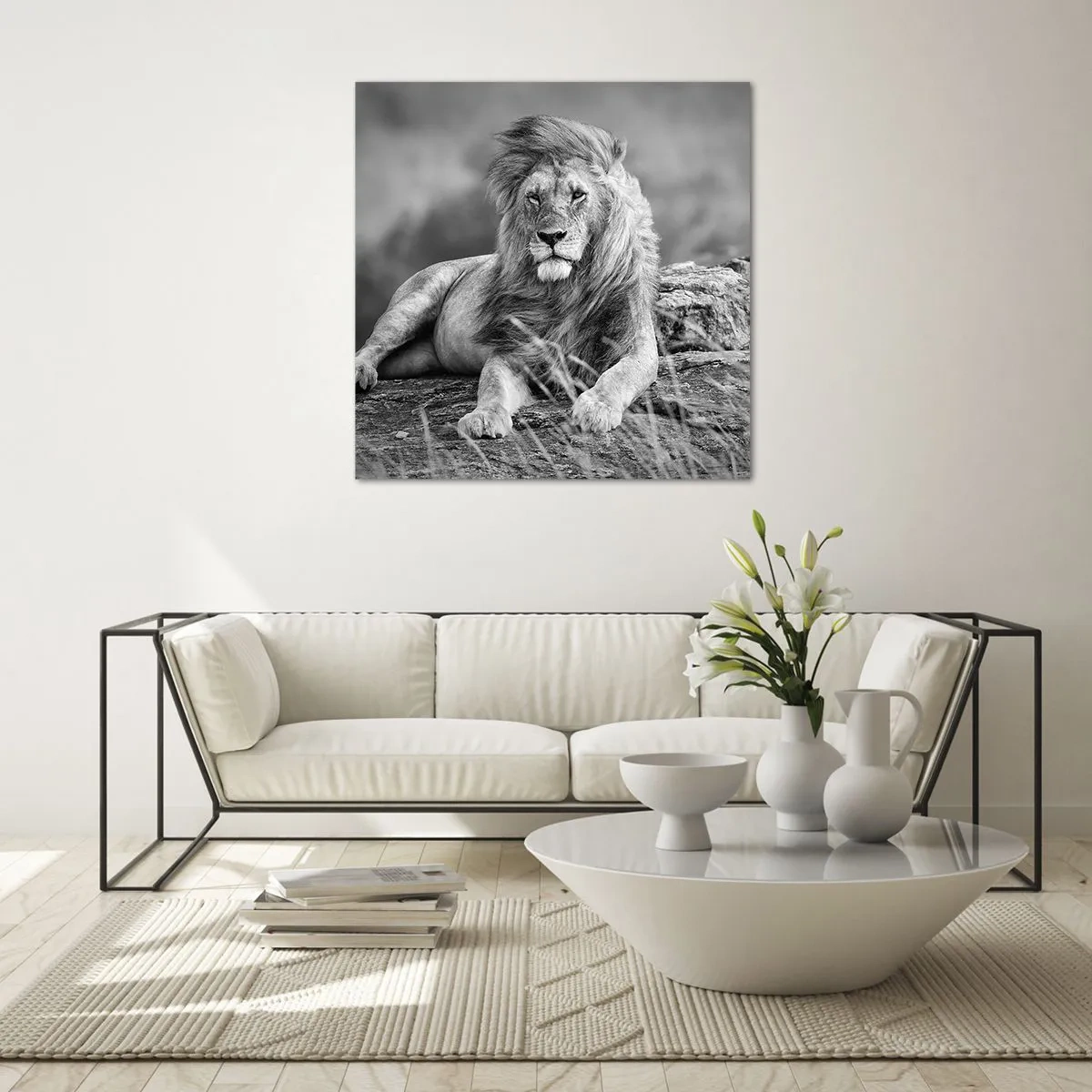 Glasbild - Bild auf glas - Königliche Siesta - 70x70 cm