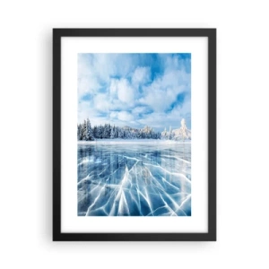 Poster in einem schwarzem Rahmen - Eine schillernde und kristallklare Aussicht - 30x40 cm