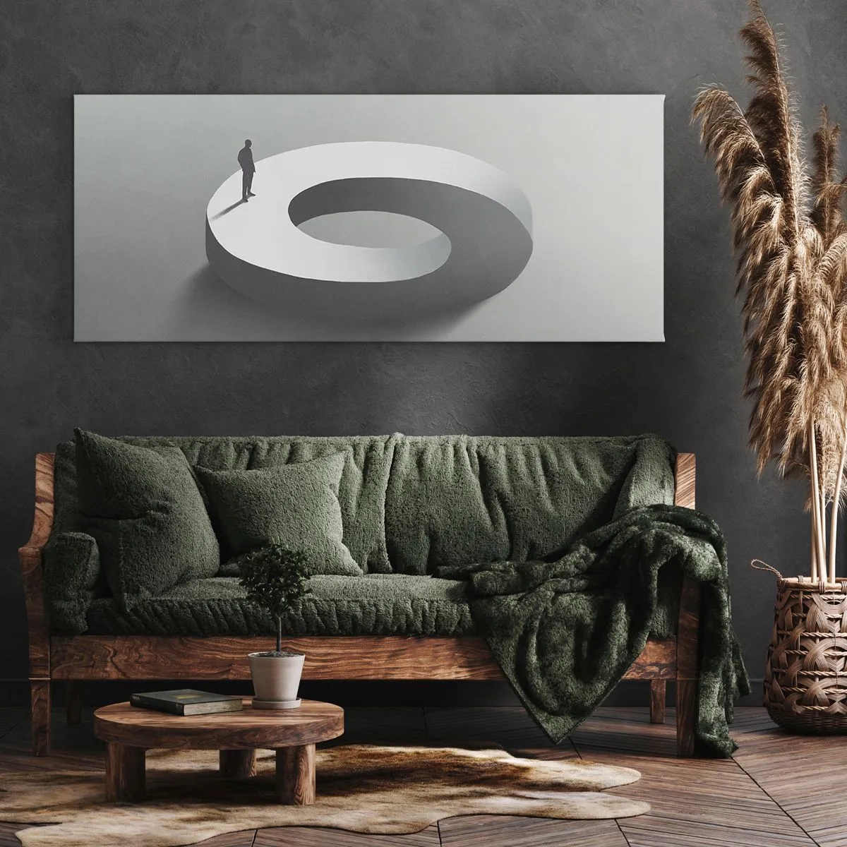 Bild auf Leinwand - Leinwandbild - Und wie soll man davon klug werden - 100x40 cm