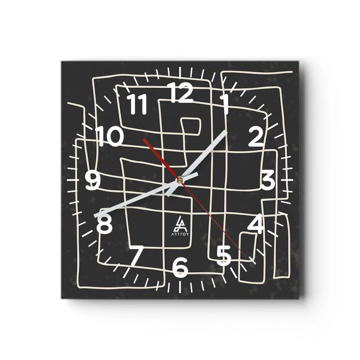 Wanduhr - Glasuhr - Nicht so einfach - 40x40 cm