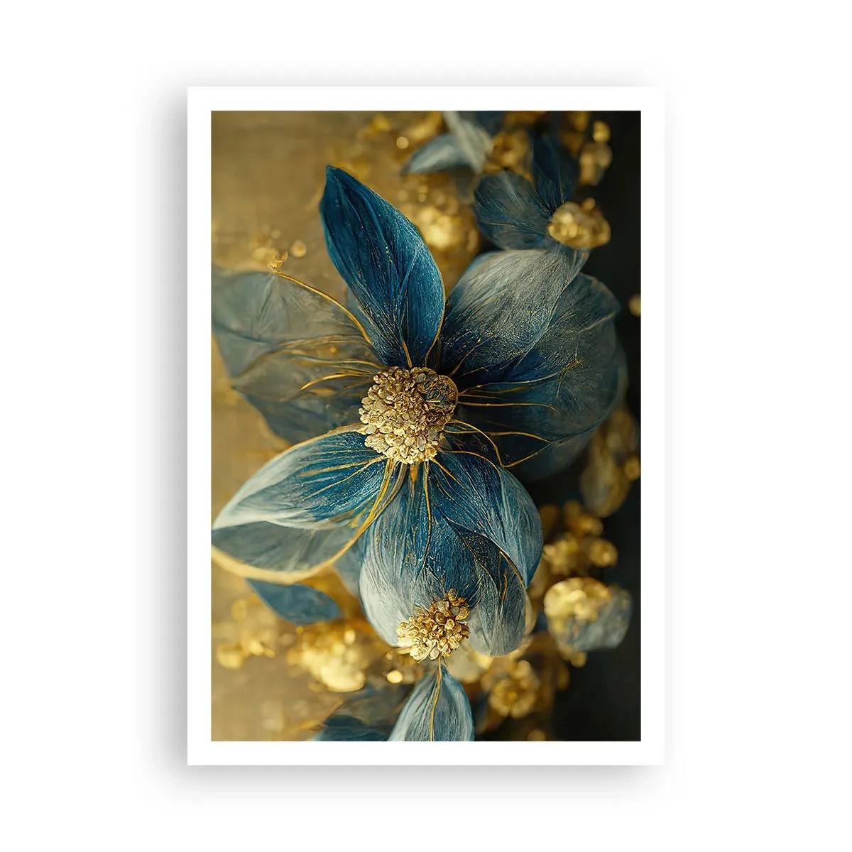 Poster - Mit Gold blühen - 70x100 cm