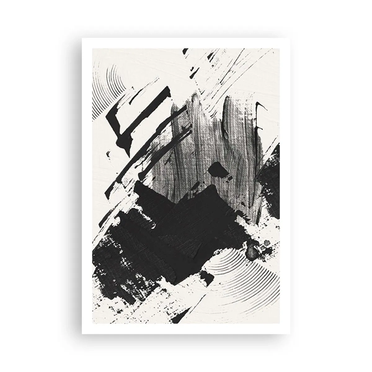 Poster - Abstraktion – Ausdruck von Schwarz - 70x100 cm