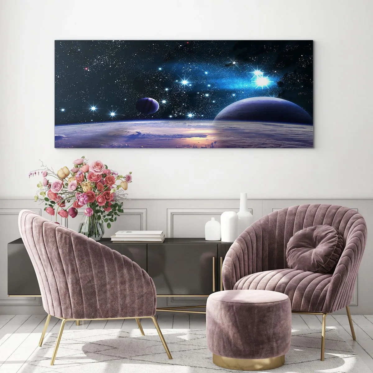 Glasbild - Bild auf glas - Noch allein? - 100x40 cm