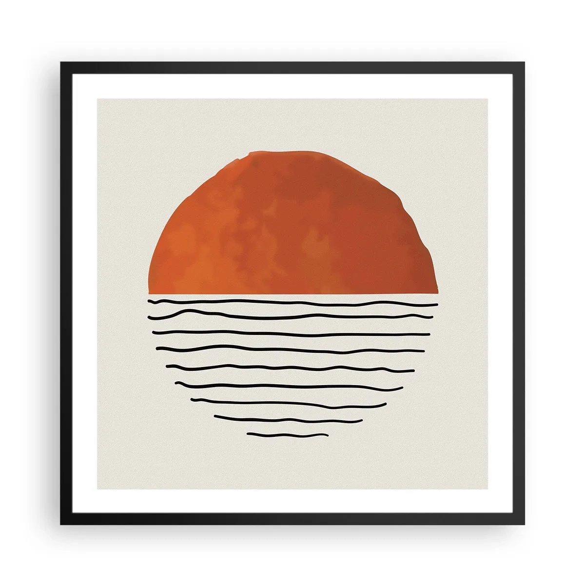 Poster in einem schwarzem Rahmen - Im japanischen Klima - 60x60 cm