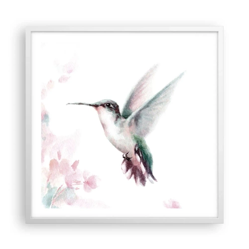 Poster in einem weißen Rahmen - Im Flattern gehalten - 60x60 cm