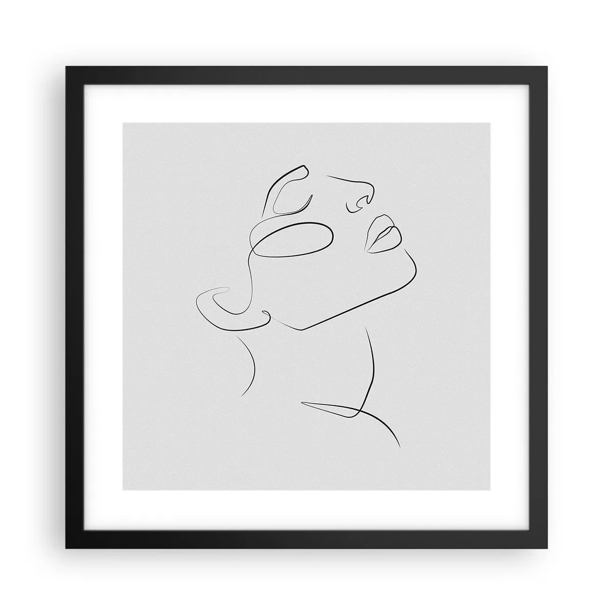 Poster in einem schwarzem Rahmen - Die Drehungen und Wendungen der Träume - 40x40 cm