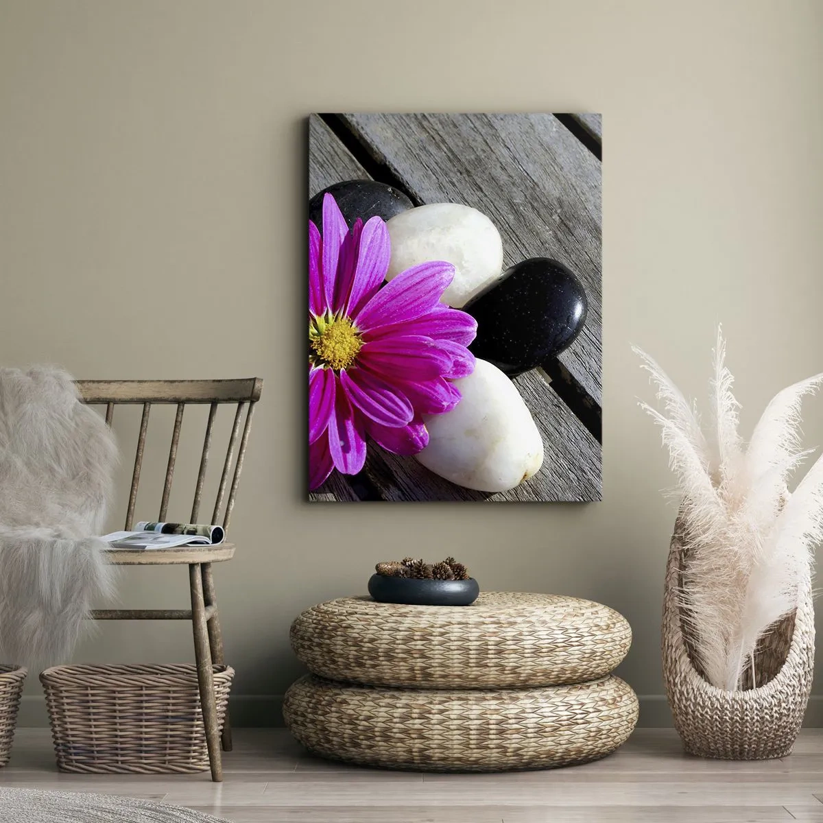 Bild auf Leinwand - Leinwandbild - Ruhe auf dem Pier - 55x100 cm