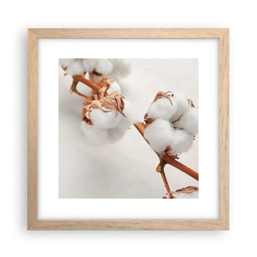 Poster in einem Rahmen aus heller Eiche - Nur umarmen - 30x30 cm