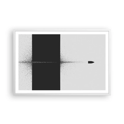 Poster in einem weißen Rahmen - Direkt zum Ziel - 91x61 cm