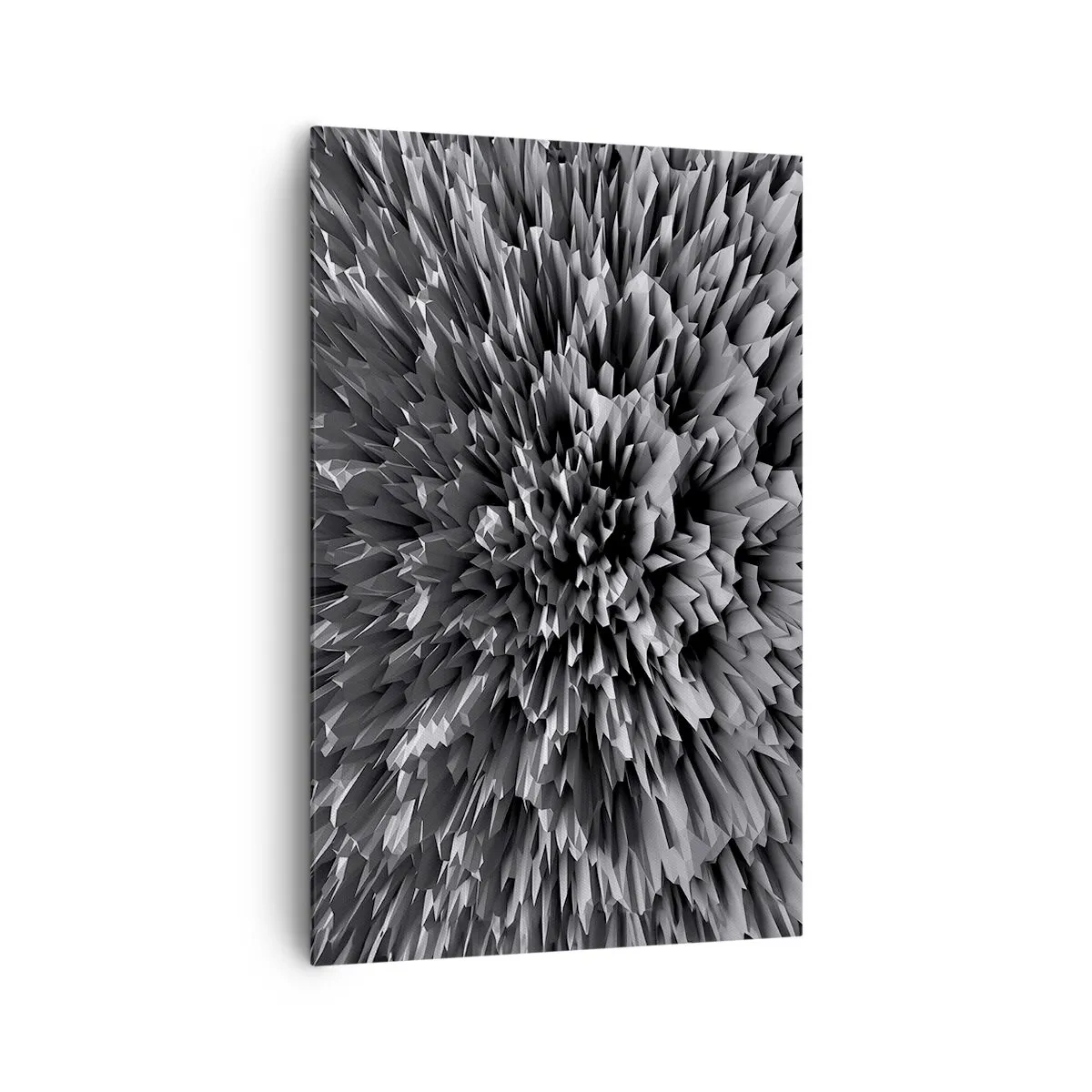 Bild auf Leinwand - Leinwandbild - Abstrakte Struktur in Grautönen - 80x120cm - Härter kann es nicht werden - Moderne Wanddekoration für Wohnzimmer und Schlafzimmer ARTTOR