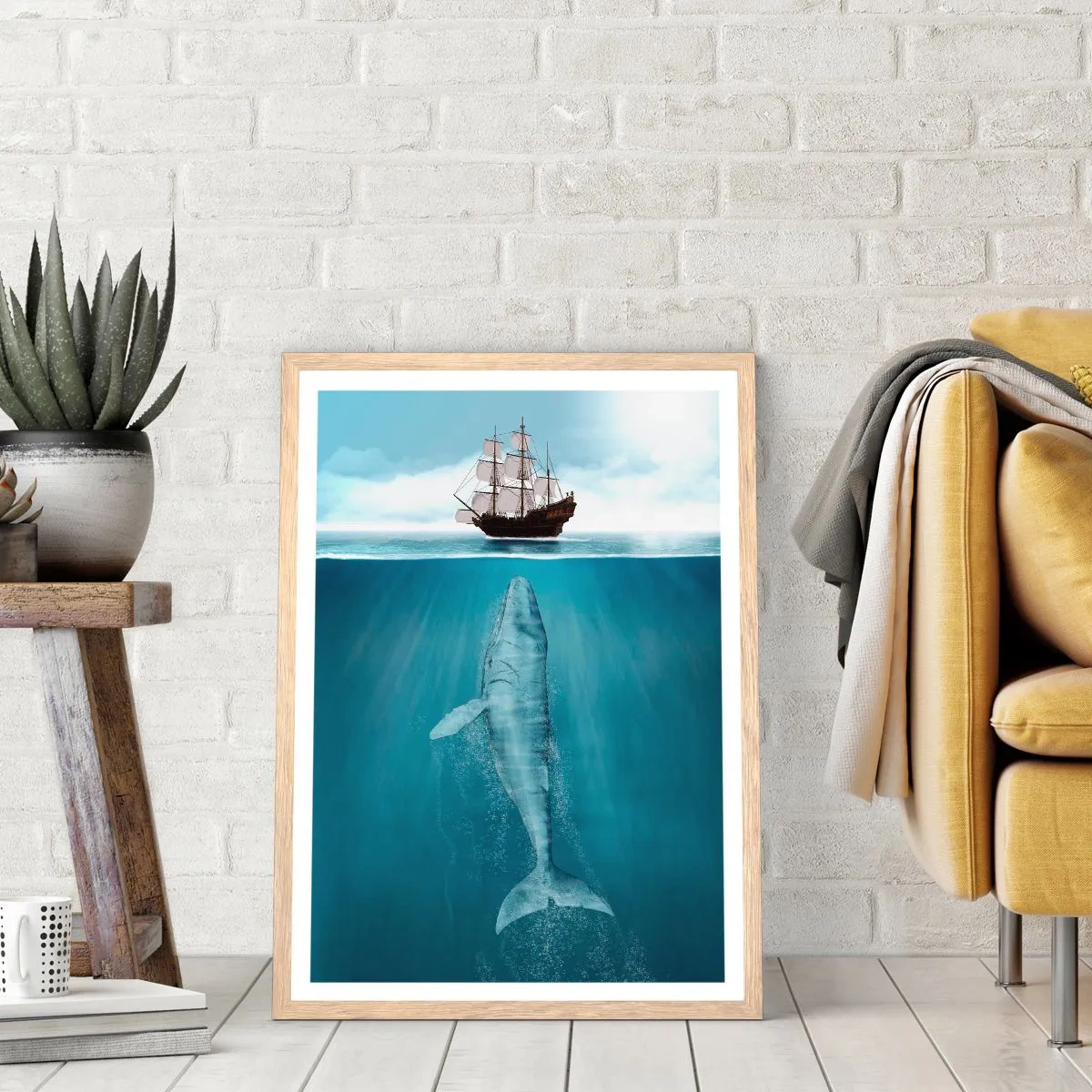 Poster in einem Rahmen aus heller Eiche - Es ist besser, es nicht zu wissen - 61x91 cm