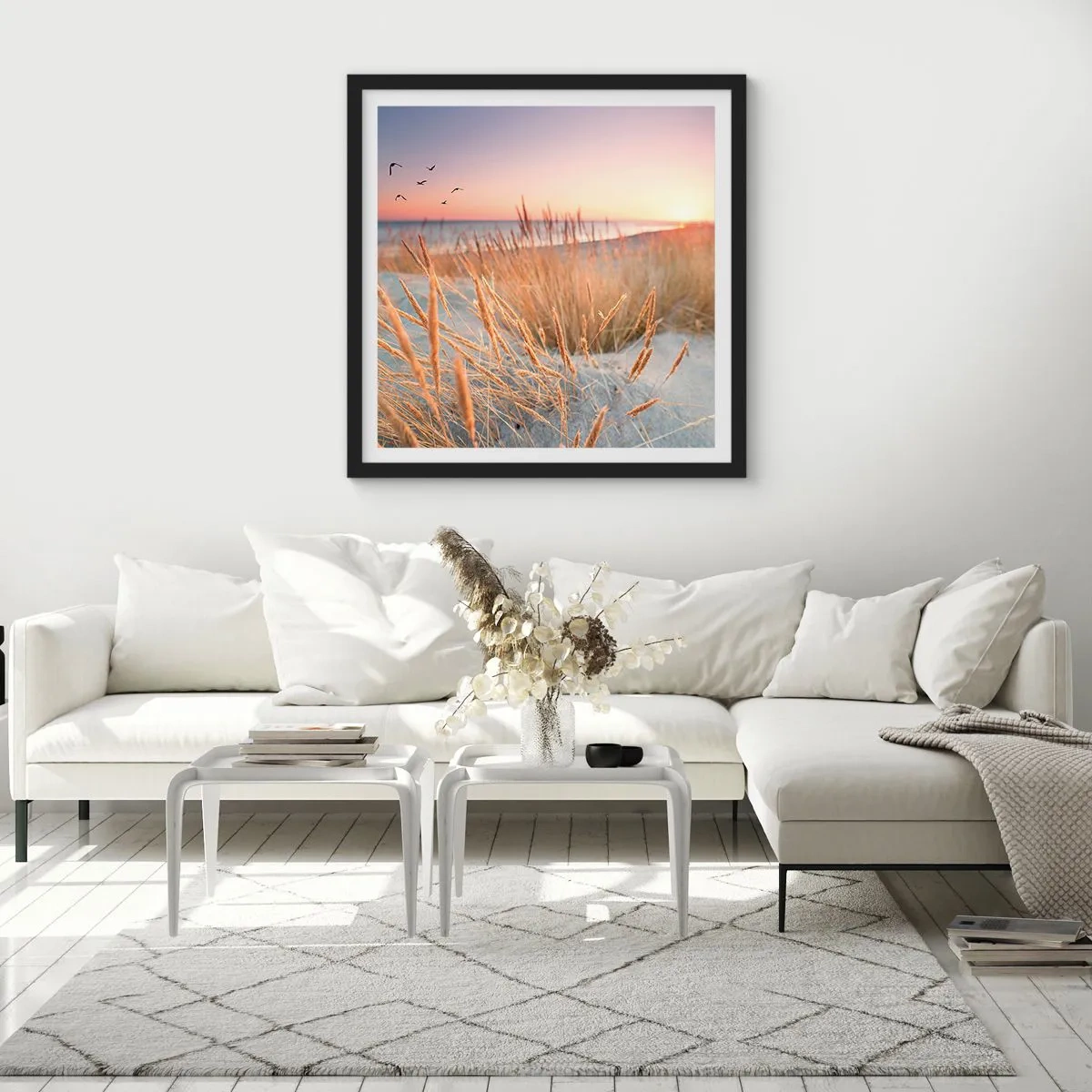 Poster in einem schwarzem Rahmen - Das baltische Wiegenlied - 30x30 cm