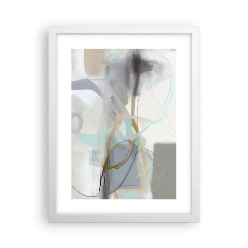 Poster in einem weißen Rahmen - Neblige Abstraktion - 30x40 cm