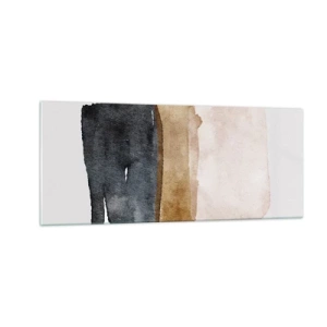 Glasbild - Bild auf glas - Die Komposition der Farben der Erde - 100x40 cm
