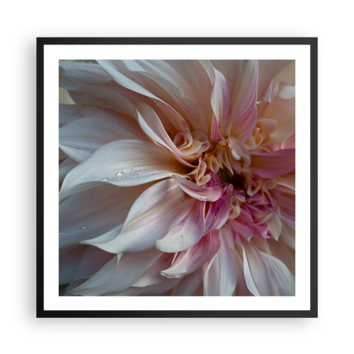Poster in einem schwarzem Rahmen - Blühende Frische - 60x60 cm