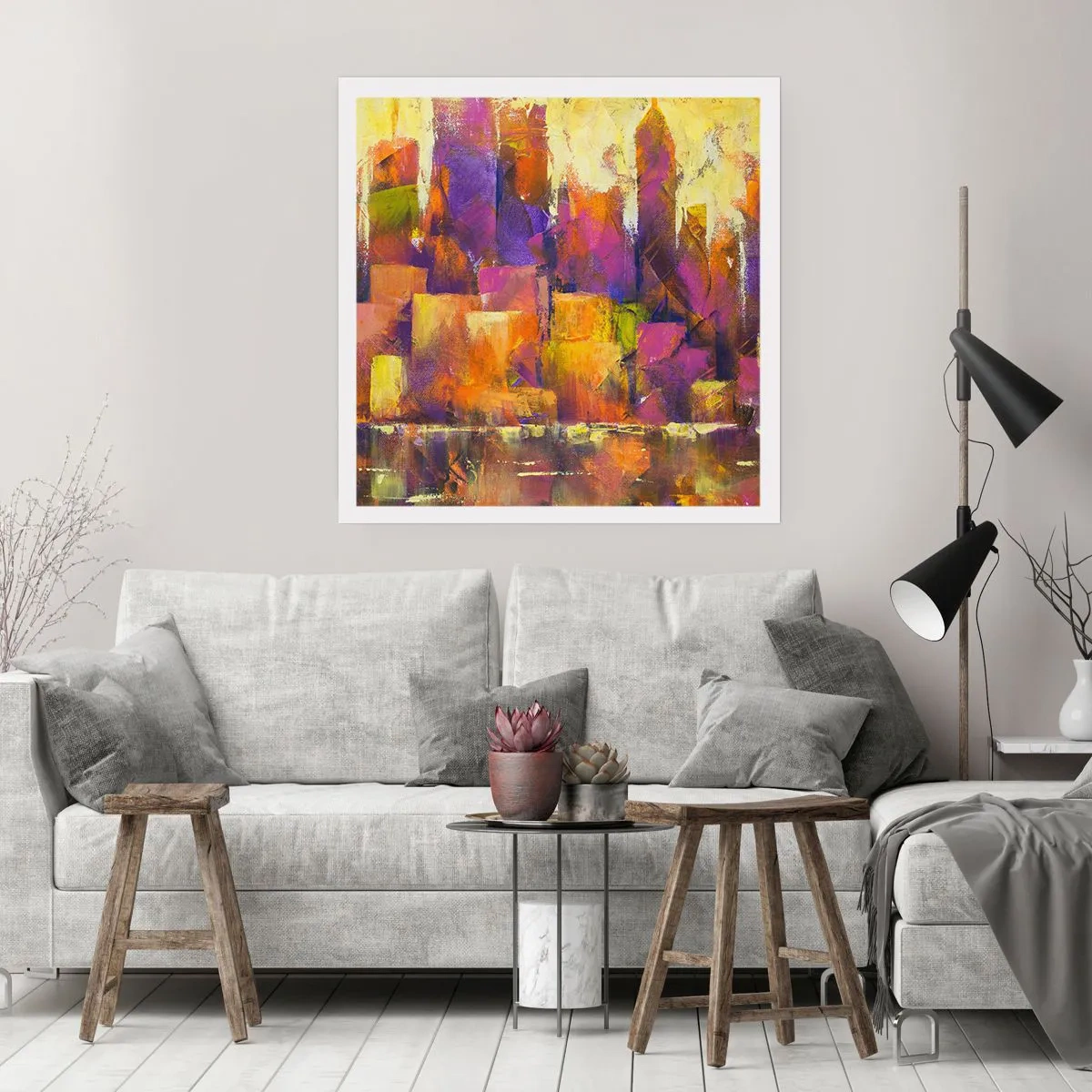 Poster - Metropolitische Komposition - 40x40 cm