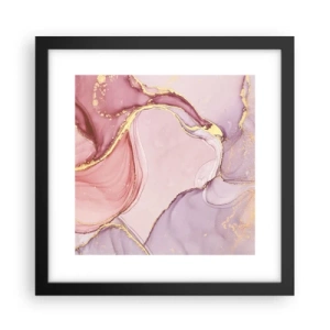 Poster in einem schwarzem Rahmen - Eine Liebkosung der Farben - 30x30 cm