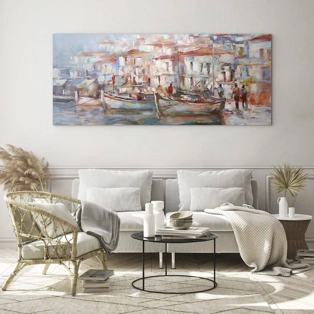 Glasbild - Bild auf glas - Pastell-Sommerferien - 100x40 cm