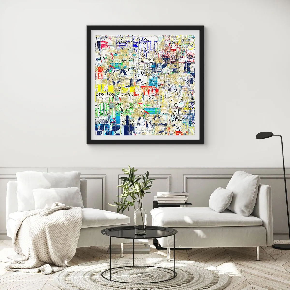 Poster in einem schwarzem Rahmen - Es freut einfach die Augen - 40x40 cm