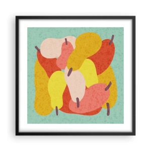 Poster in einem schwarzem Rahmen - Probieren Sie die Sommersonne - 50x50 cm