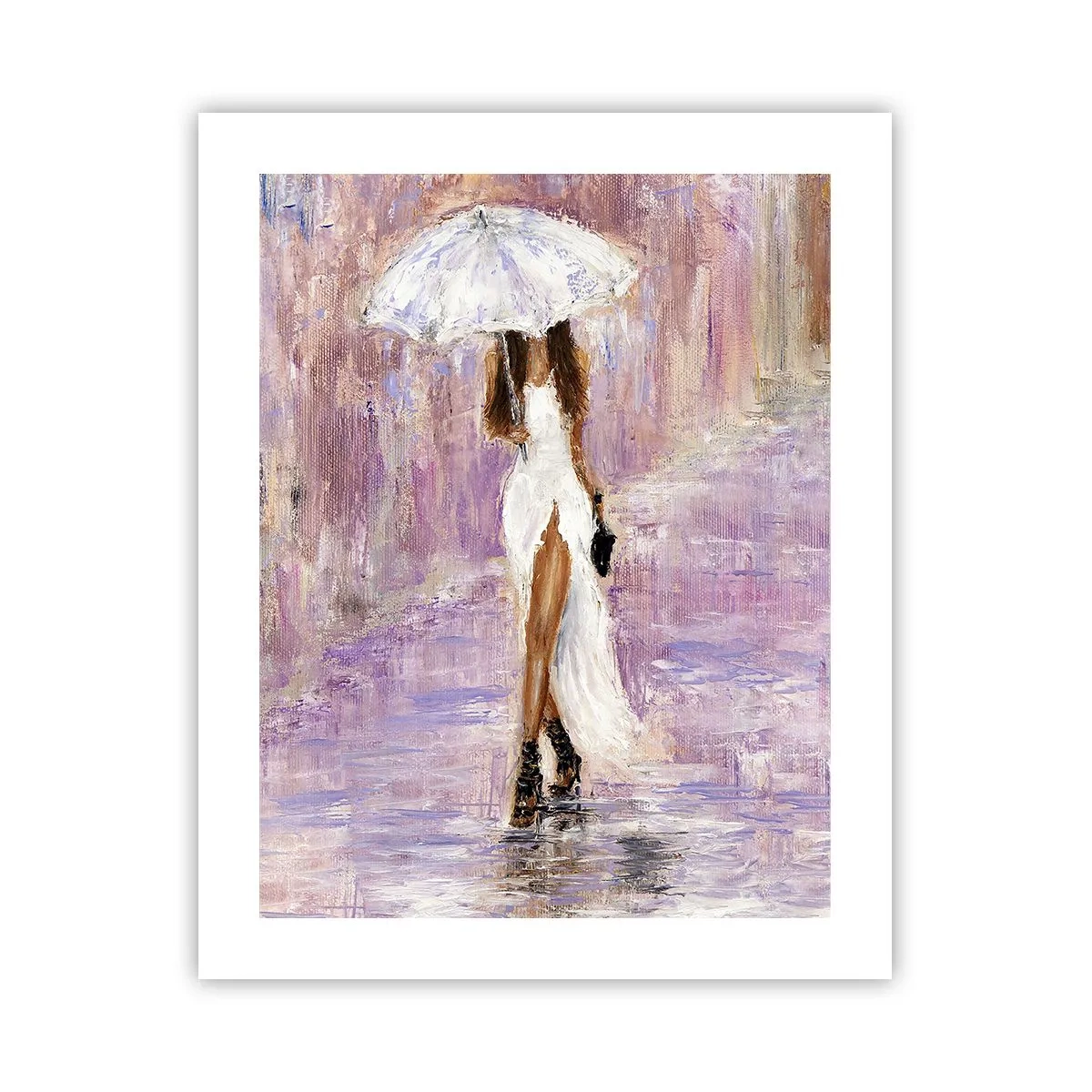 Poster - Im lila Regen - 40x50 cm