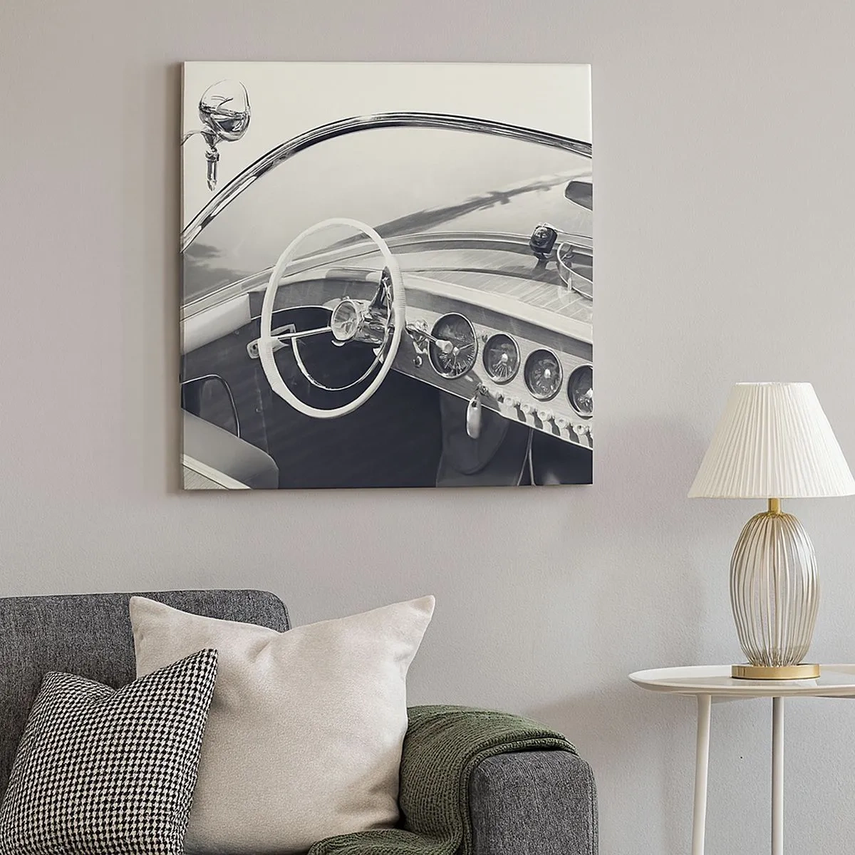 Bild auf Leinwand - Leinwandbild - Wetter für die Reichen - 30x30 cm