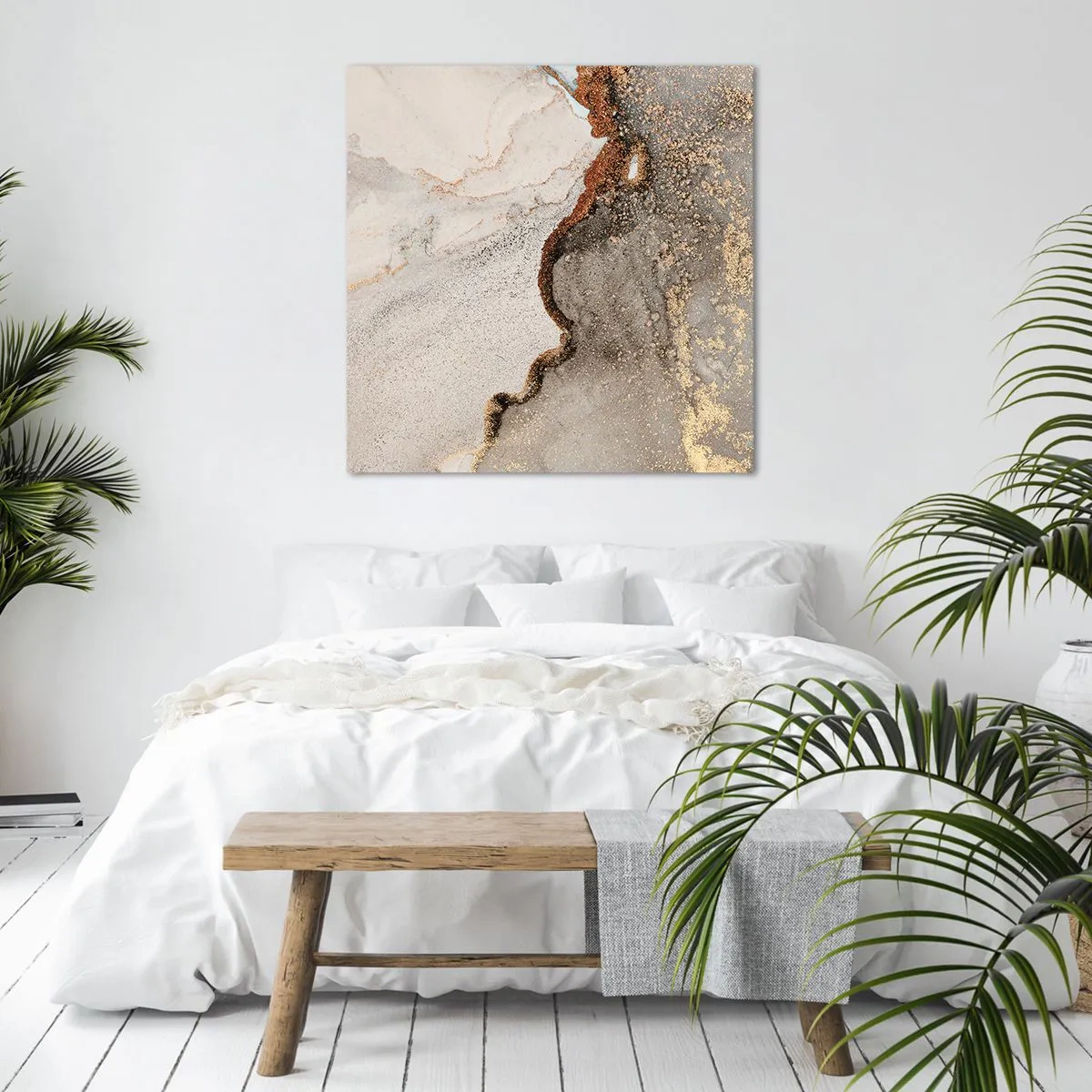 Bild auf Leinwand - Leinwandbild - An der Grenze der Farben - 40x40 cm