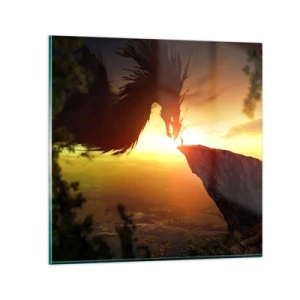 Glasbild - Bild auf glas - Drachentöter - 50x50 cm