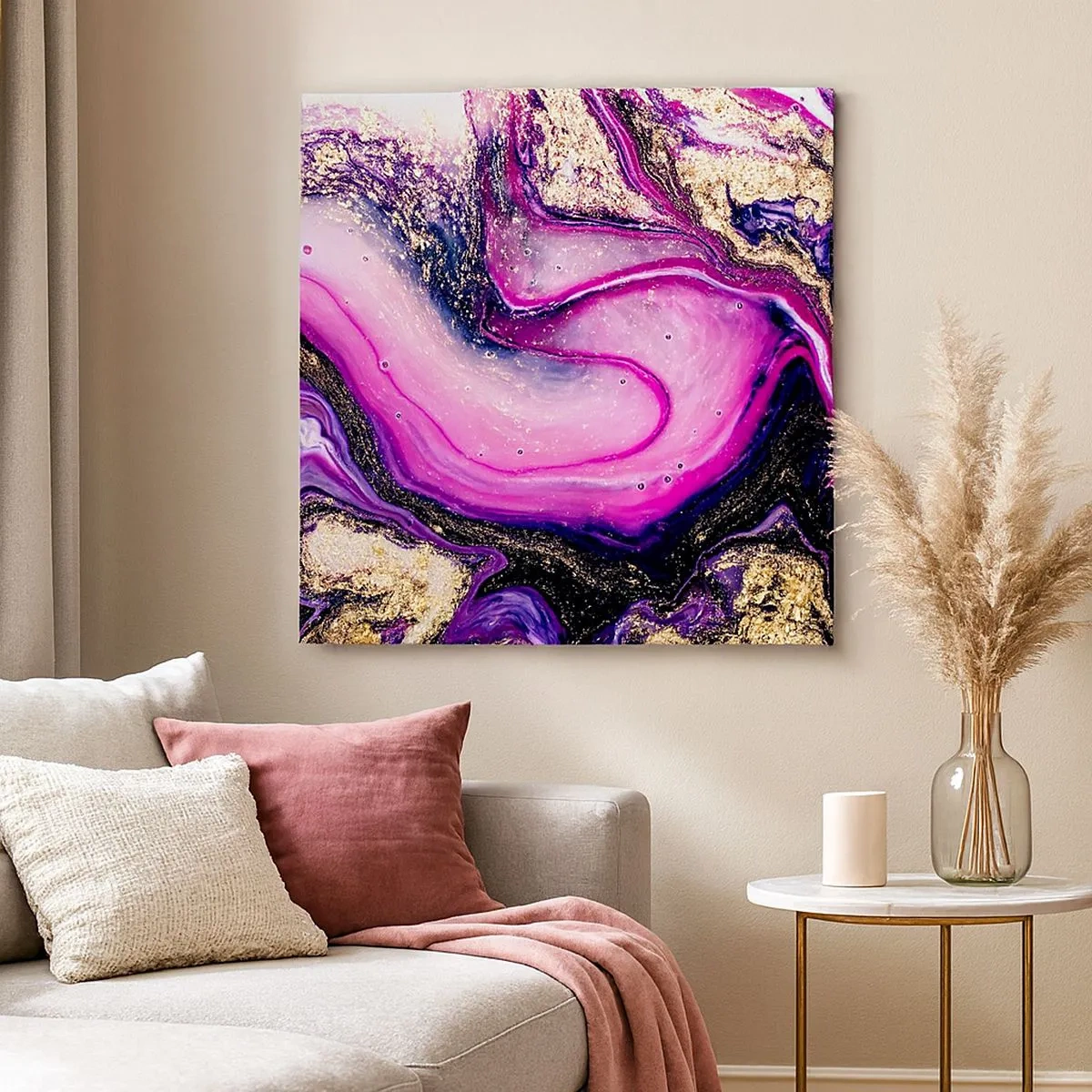 Bild auf Leinwand - Leinwandbild - Ein Moment hinter den Kulissen - 30x30 cm