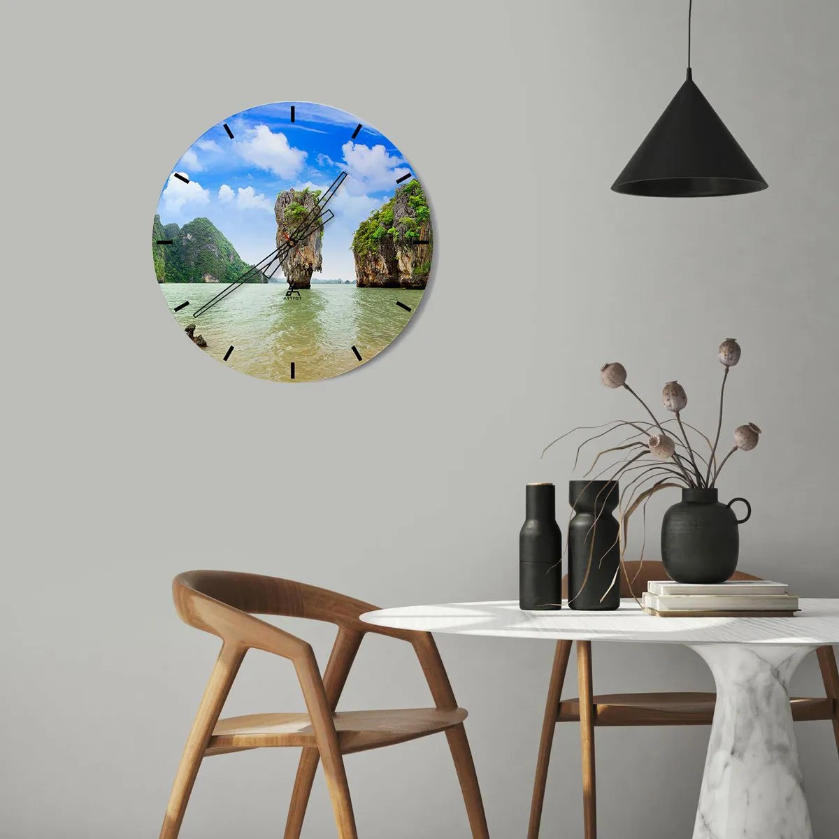 Wanduhr - Glasuhr - Felsige Wunder der Natur - 40x40 cm
